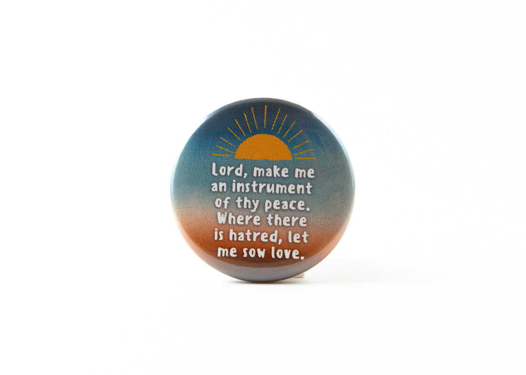 St Francis of Assisi Button Make Me an Instrument