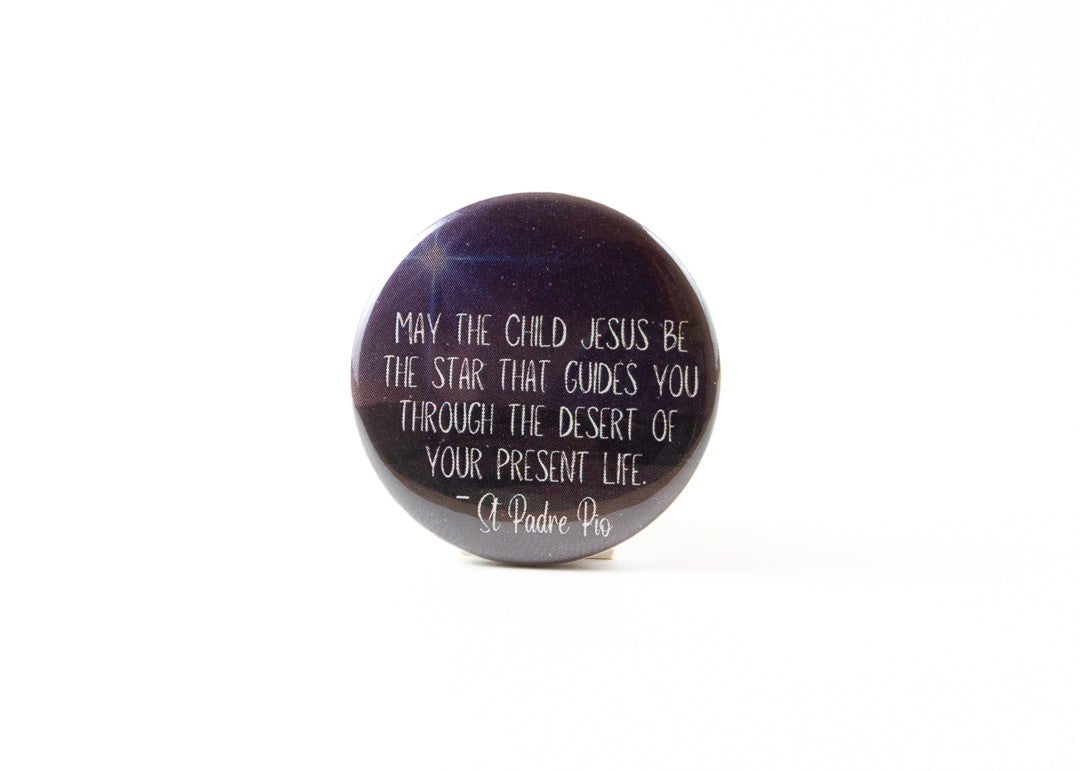 St Padre Pio Button The Star that Guides
