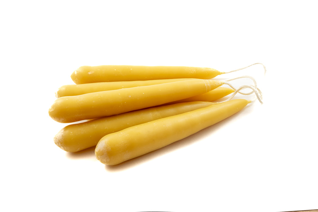 Hand-Dipped, 100% Beeswax Candles (Bundle of 6)