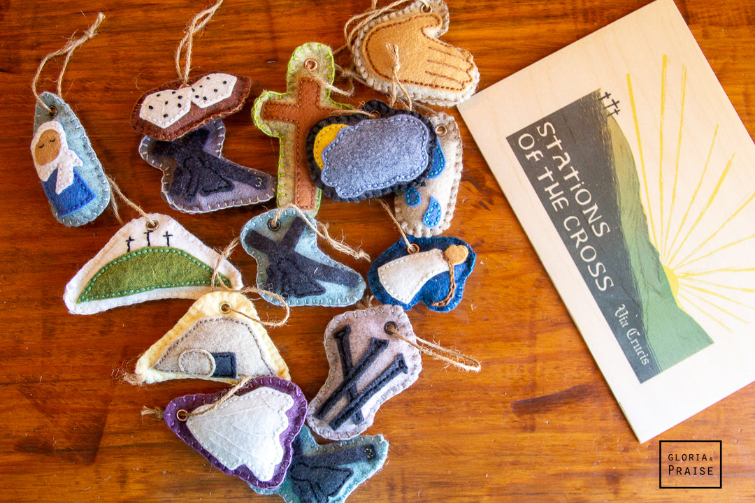 Traditional Stations of the Cross - Felt Ornaments