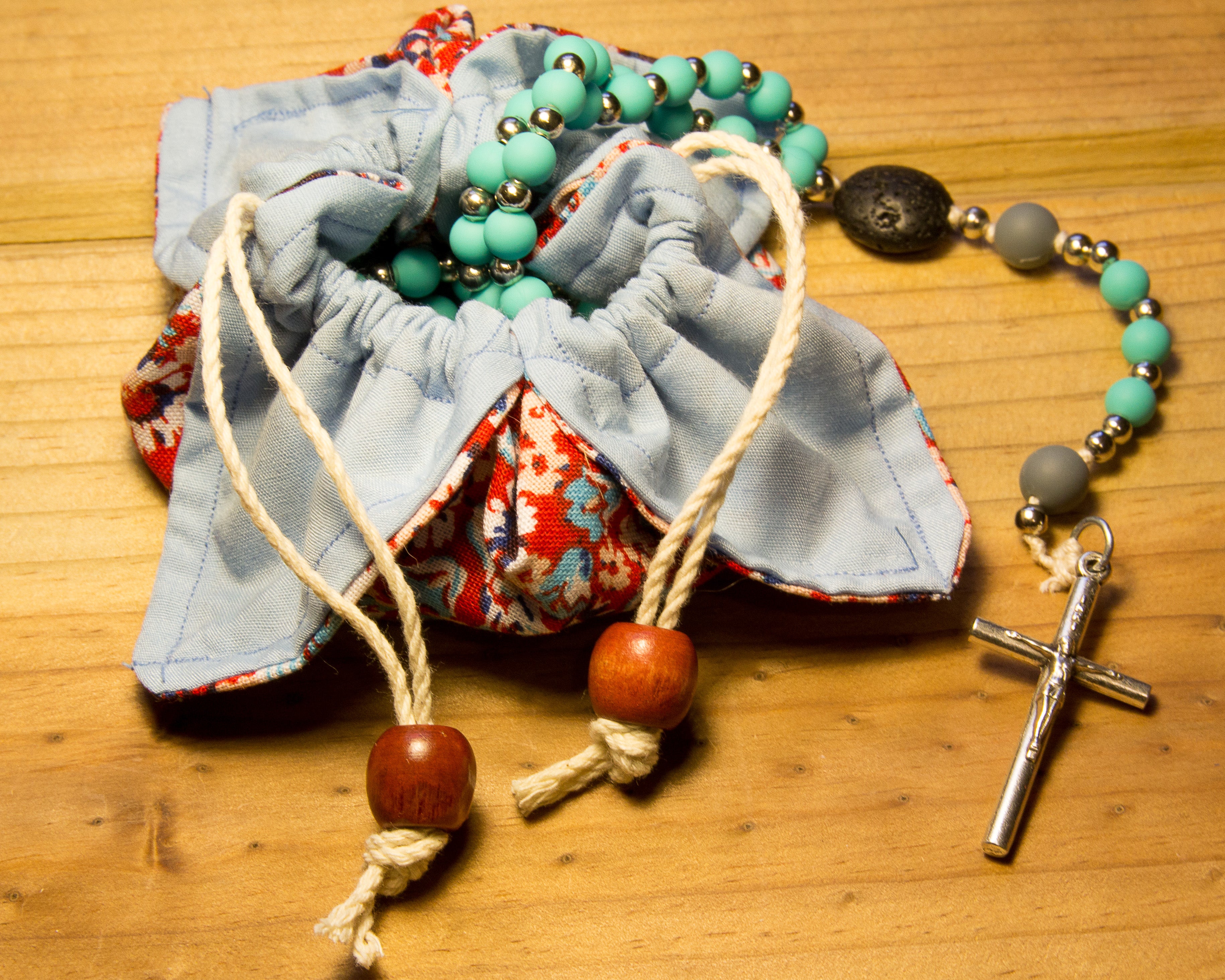 "St. Dymphna" Matching Rosary Bag